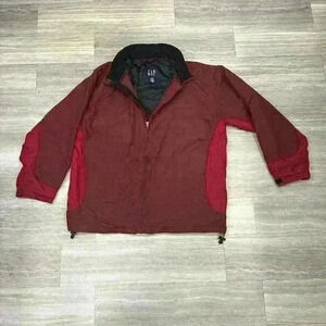 Vintage Gap 2002 Jacket - Size L - 2-Tone Red - Packable Hood